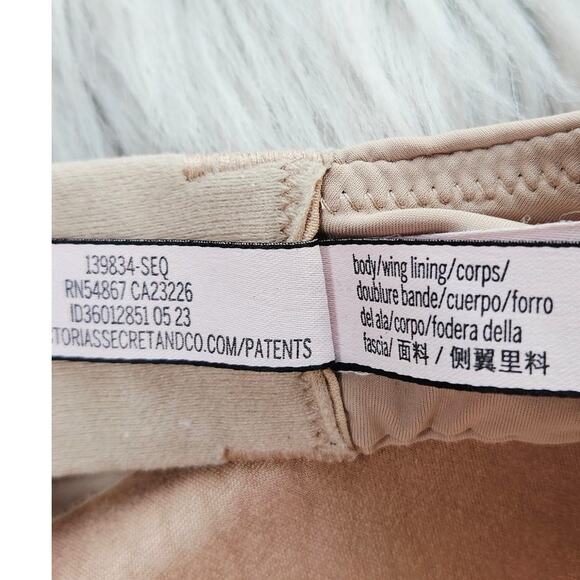 Victoria’s Secret 36DDD T-Shirt Lightly Lined Wireless Bra Lot Beige Purple - Picture 10 of 14